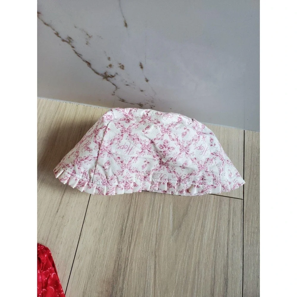 Longaberger Small Basket Liners Set 3 Floral Hearts Horizon Of Hope 2005 Cotton